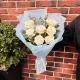 Букет с розами и эвкалиптом