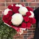 Букет из кустовых роз и хризантем1