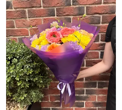 Букет с розами манго 