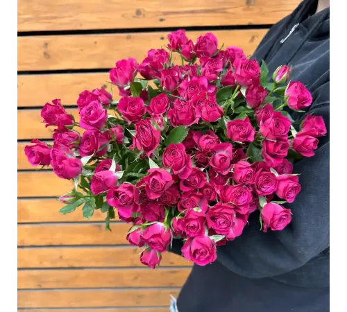 Роза кустовая фуксия 